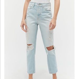 BDG high waisted slim straight distressed jeans